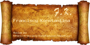 Franciscy Konstantina névjegykártya